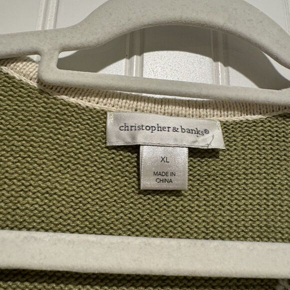 Christopher Banks Penguin Christmas Cardigan Sweater Front Zipper Size XL - Picture 5 of 7